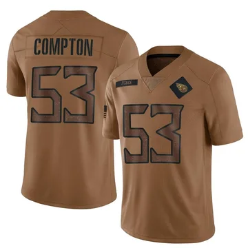 Youth Will Compton Tennessee Titans Nike Limited 2023 Salute To Service Jersey - Brown
