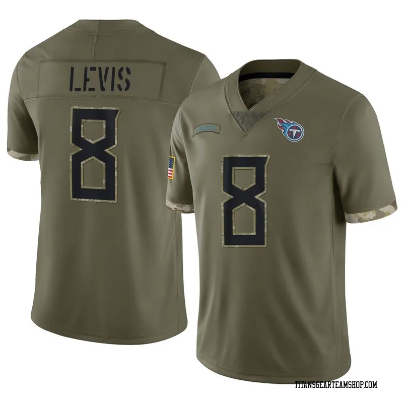 Youth Will Levis Tennessee Titans Nike Limited 2022 Salute To Service Jersey - Olive