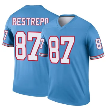 Youth Xavier Restrepo Tennessee Titans Nike Legend Oilers Throwback Jersey - Light Blue